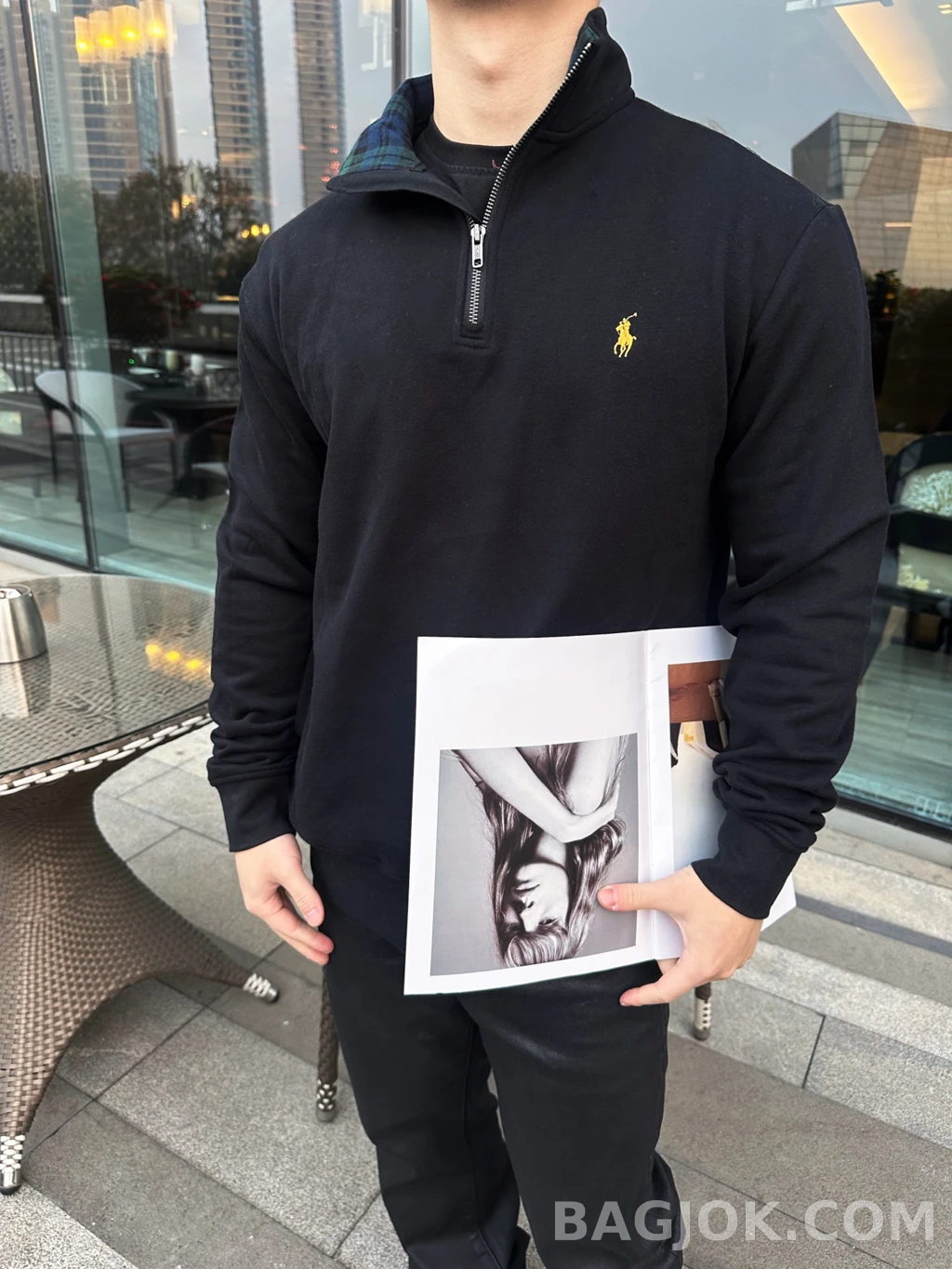 랄프로렌 랄프로렌 타탄카라 하프집업 스웨트셔츠(19항목) 상세 이미지