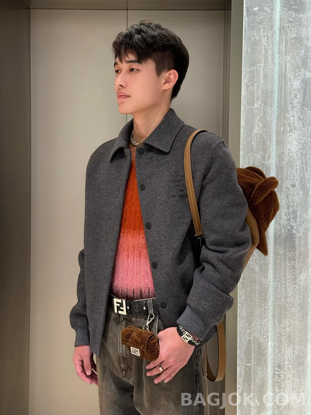 펜디 펜디 FF 스냅 블루종 상세 이미지