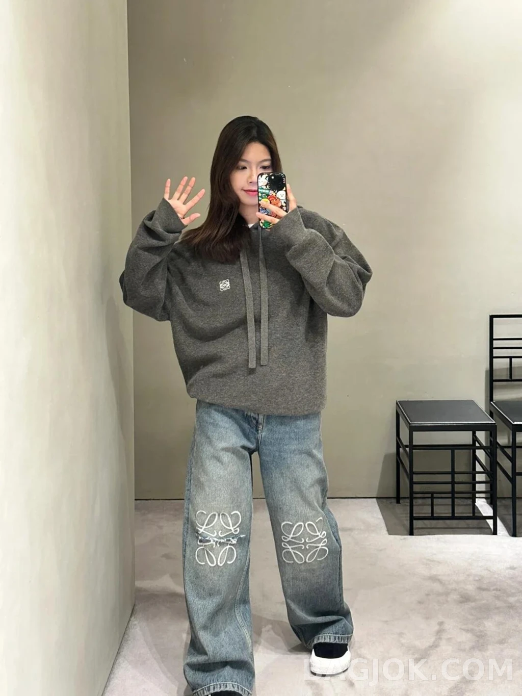 로에베 로에베 아나그램 후드 니트 상세 이미지