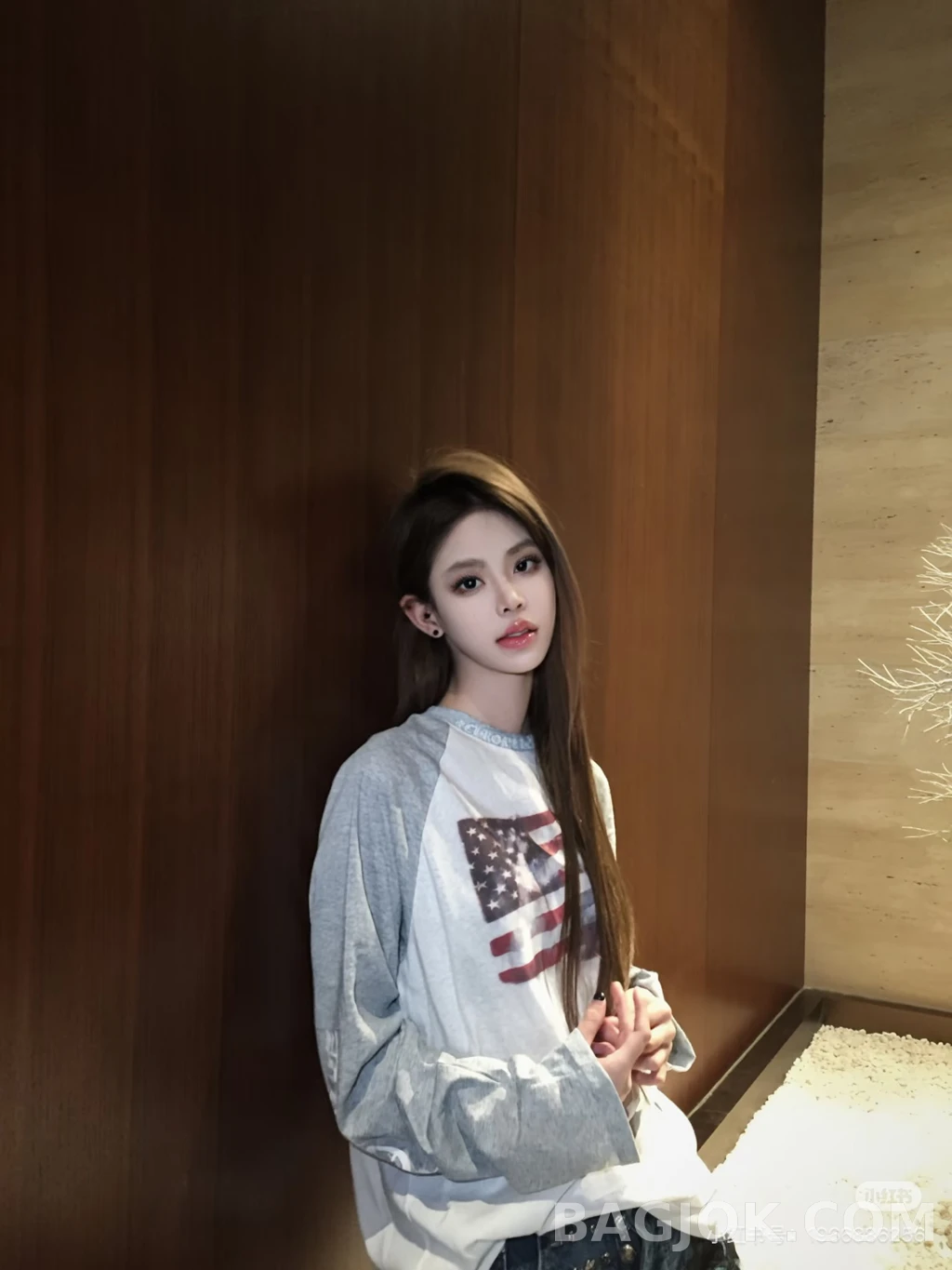 크롬하츠 크롬하츠 성조기 래글런 긴팔티 상세 이미지