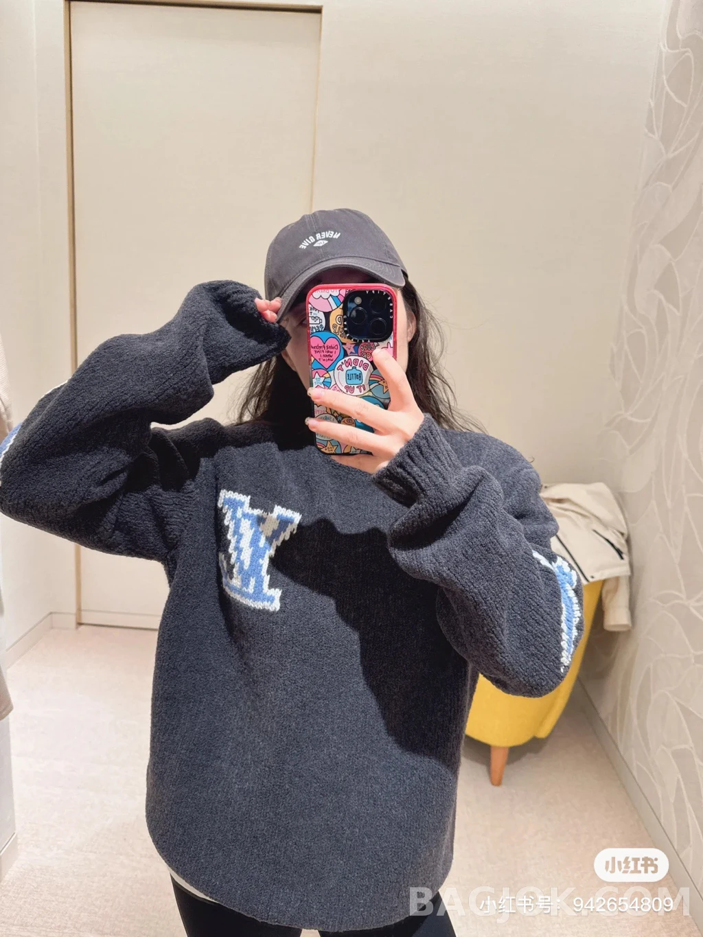 루이비통 루이비통 LV 패치 니트 상세 이미지