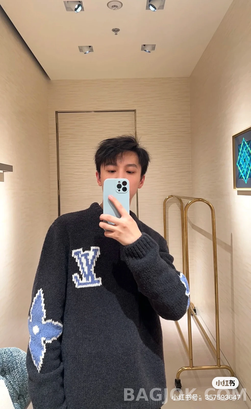 루이비통 루이비통 LV 패치 니트 상세 이미지