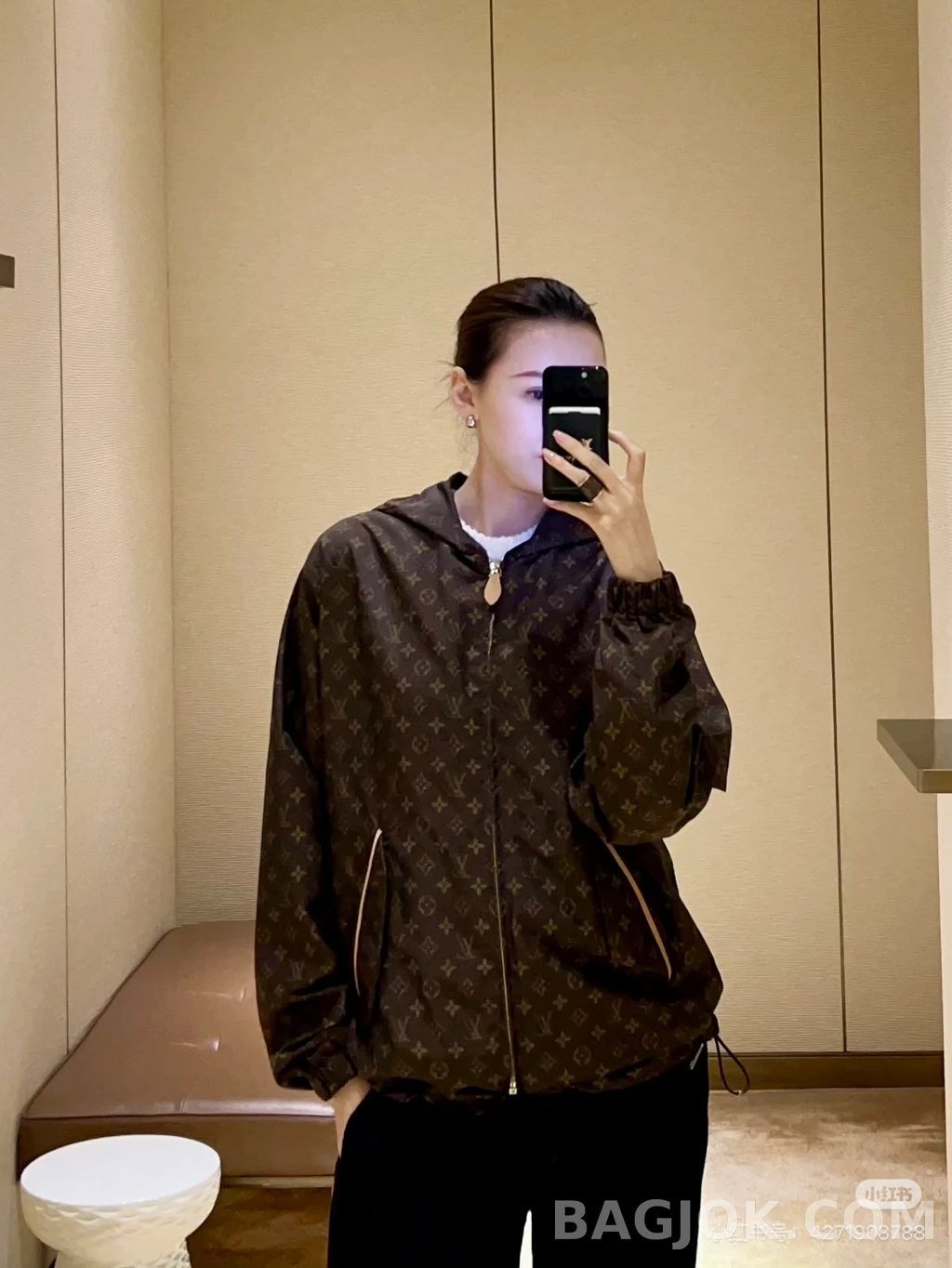 루이비통 루이비통 모노그램 후드 집업 재킷 상세 이미지