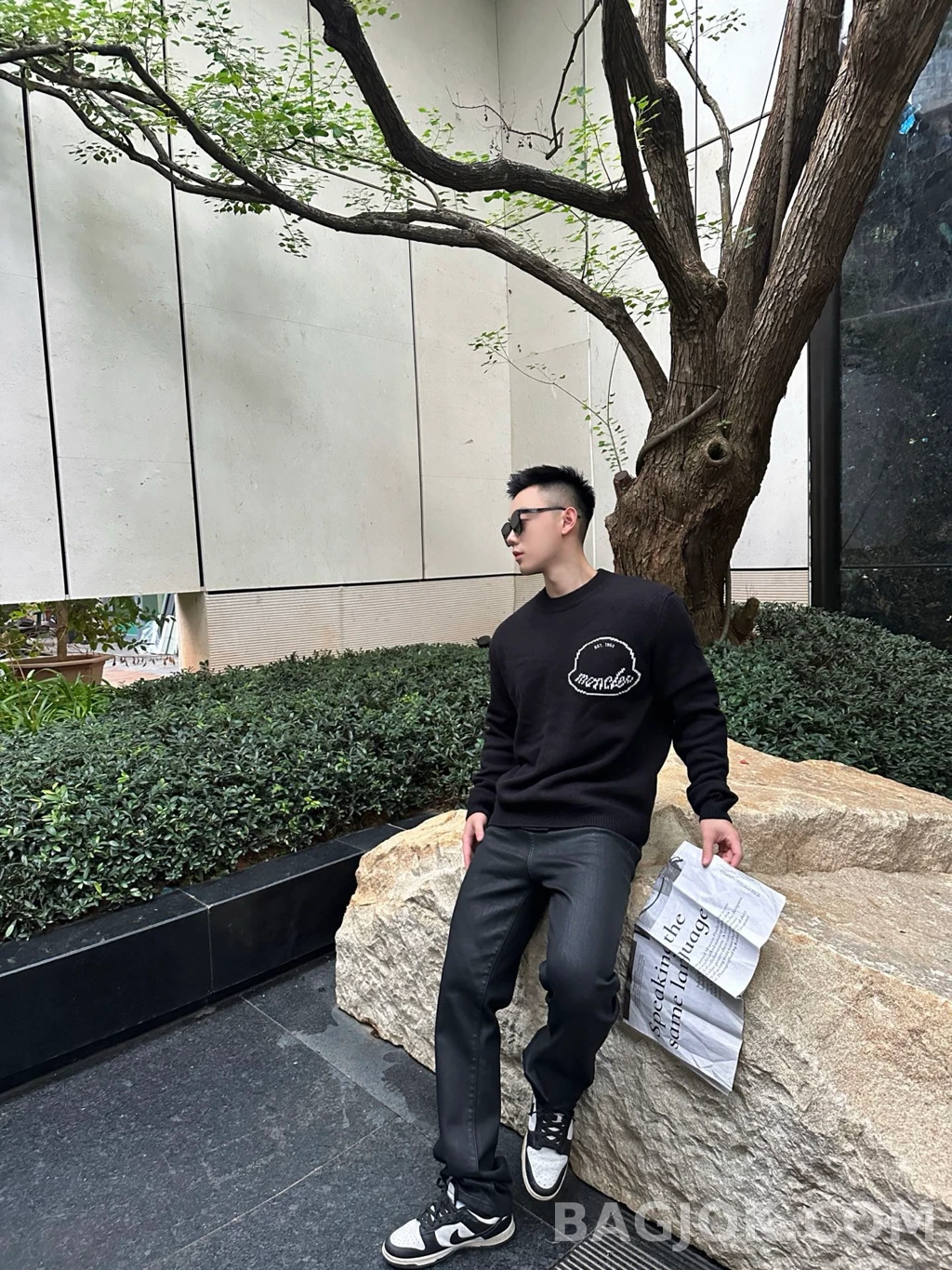 몽클레어 몽클레어 버킷햇 로고 니트 스웨터 상세 이미지