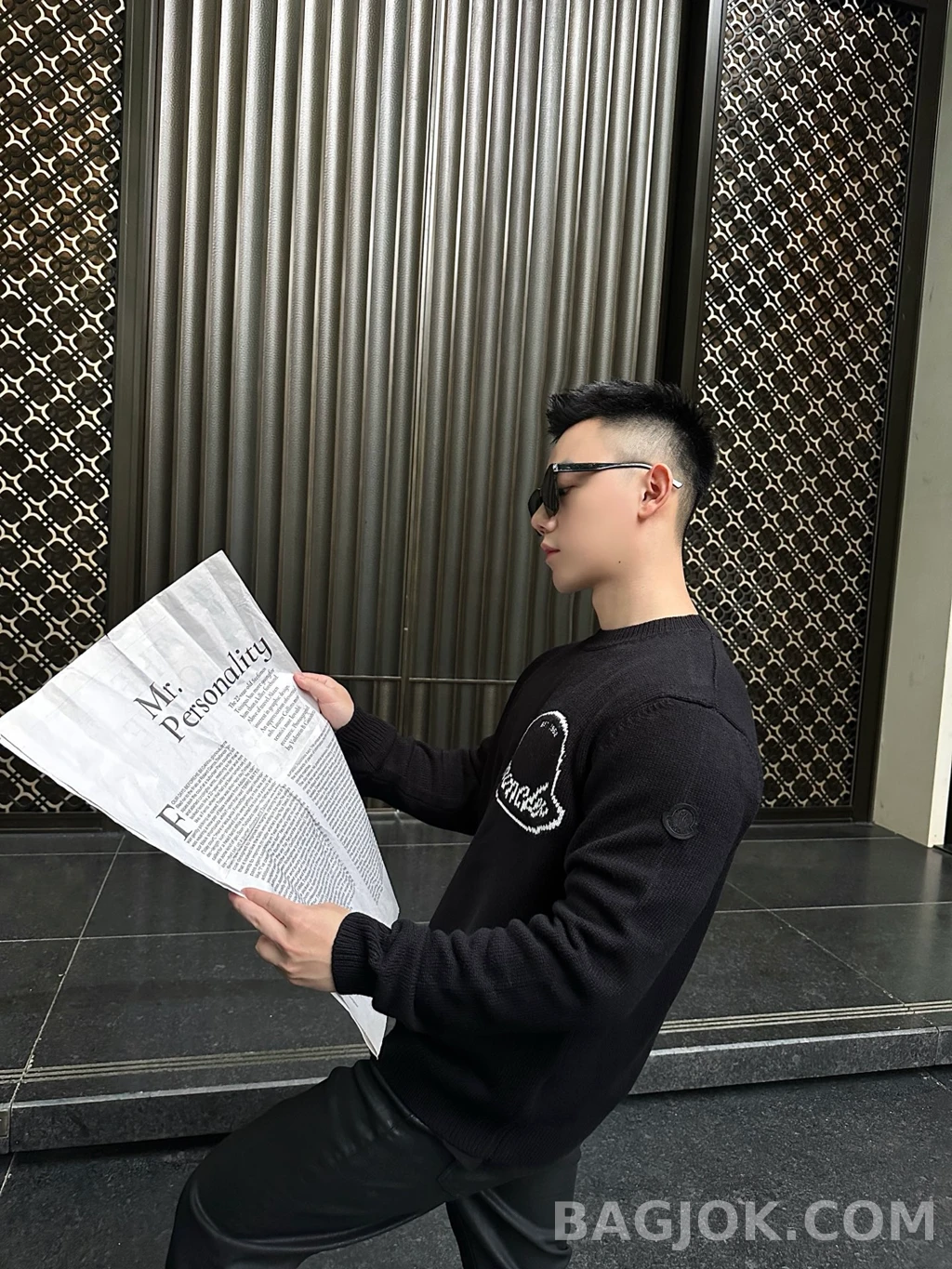몽클레어 몽클레어 버킷햇 로고 니트 스웨터 상세 이미지
