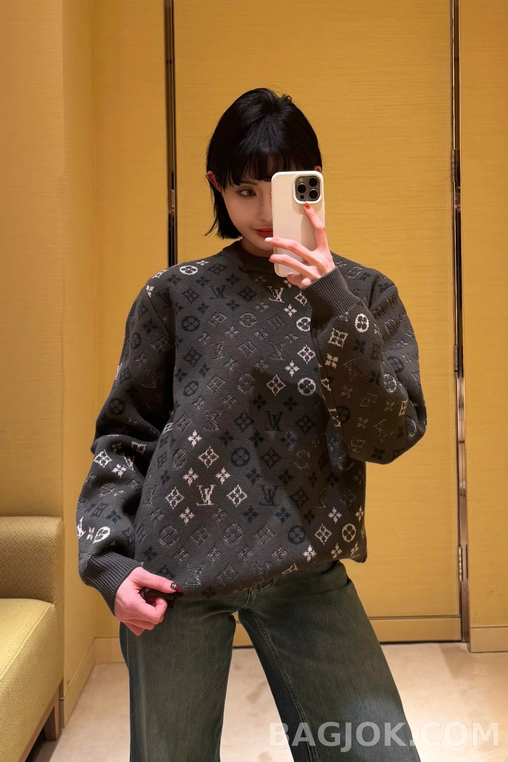 루이비통 루이비통 자카드 모노그램 니트 스웨터 상세 이미지