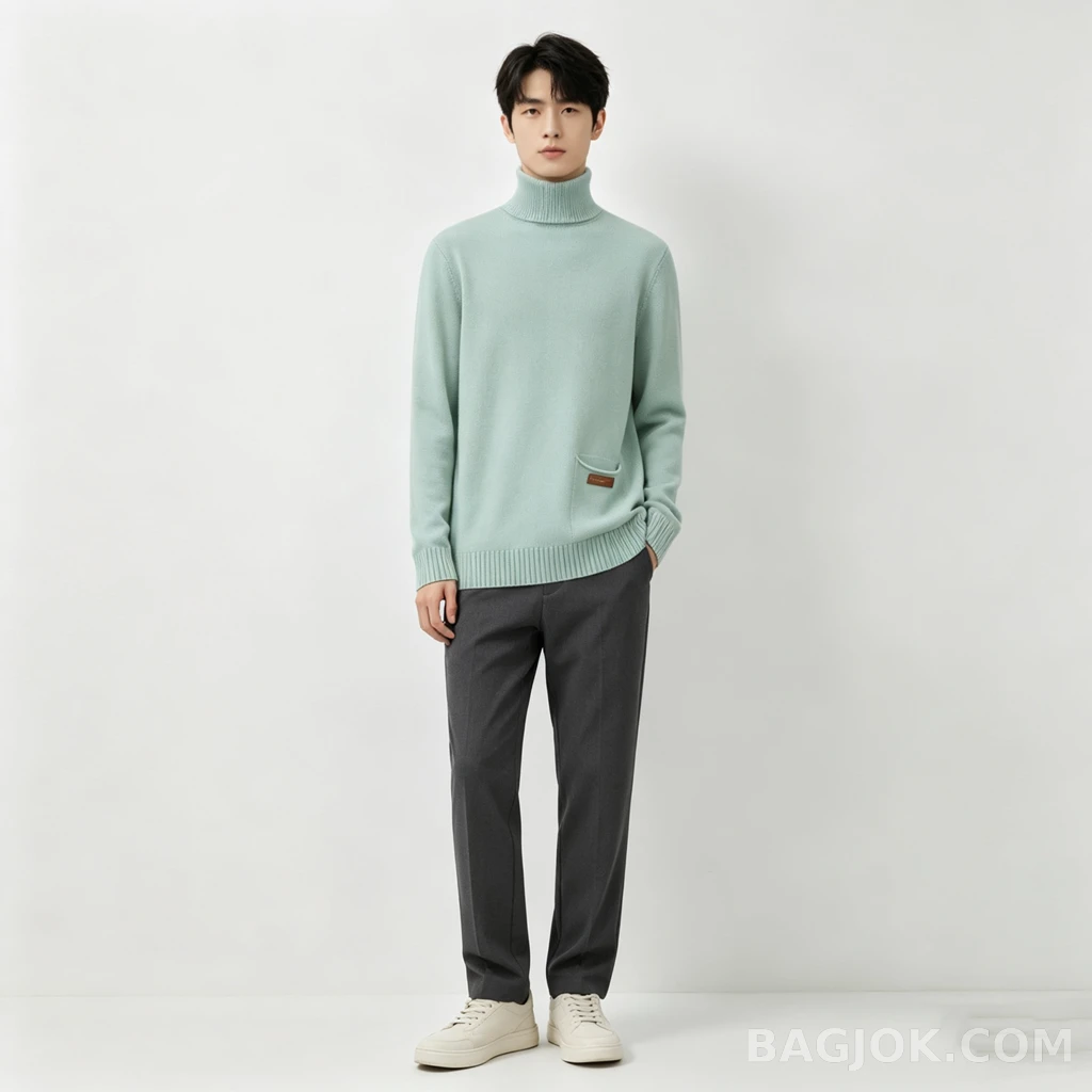 루이비통 루이비통 포켓 패치 터틀넥 니트 상세 이미지