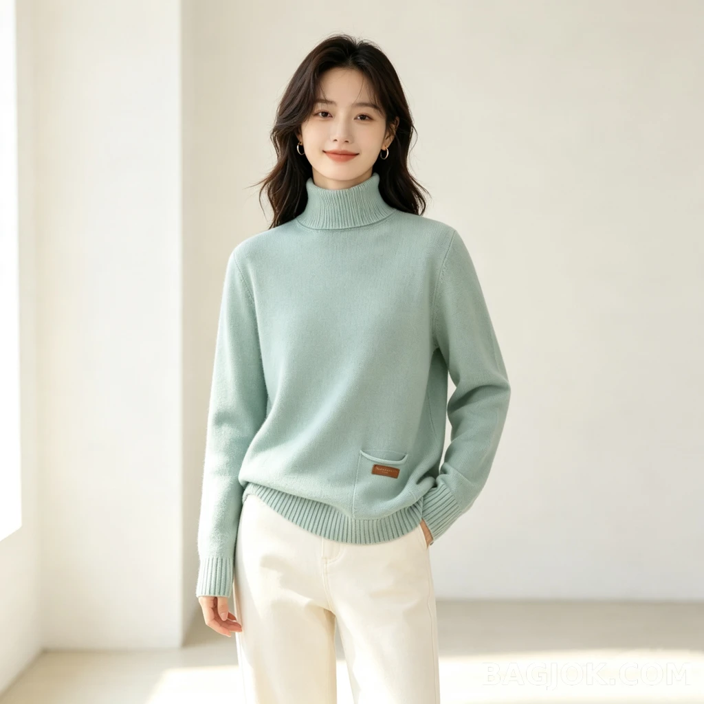 루이비통 루이비통 포켓 패치 터틀넥 니트 상세 이미지