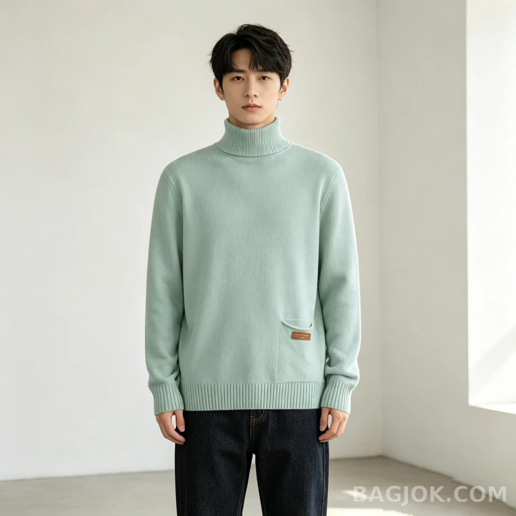 루이비통 루이비통 포켓 패치 터틀넥 니트 상세 이미지