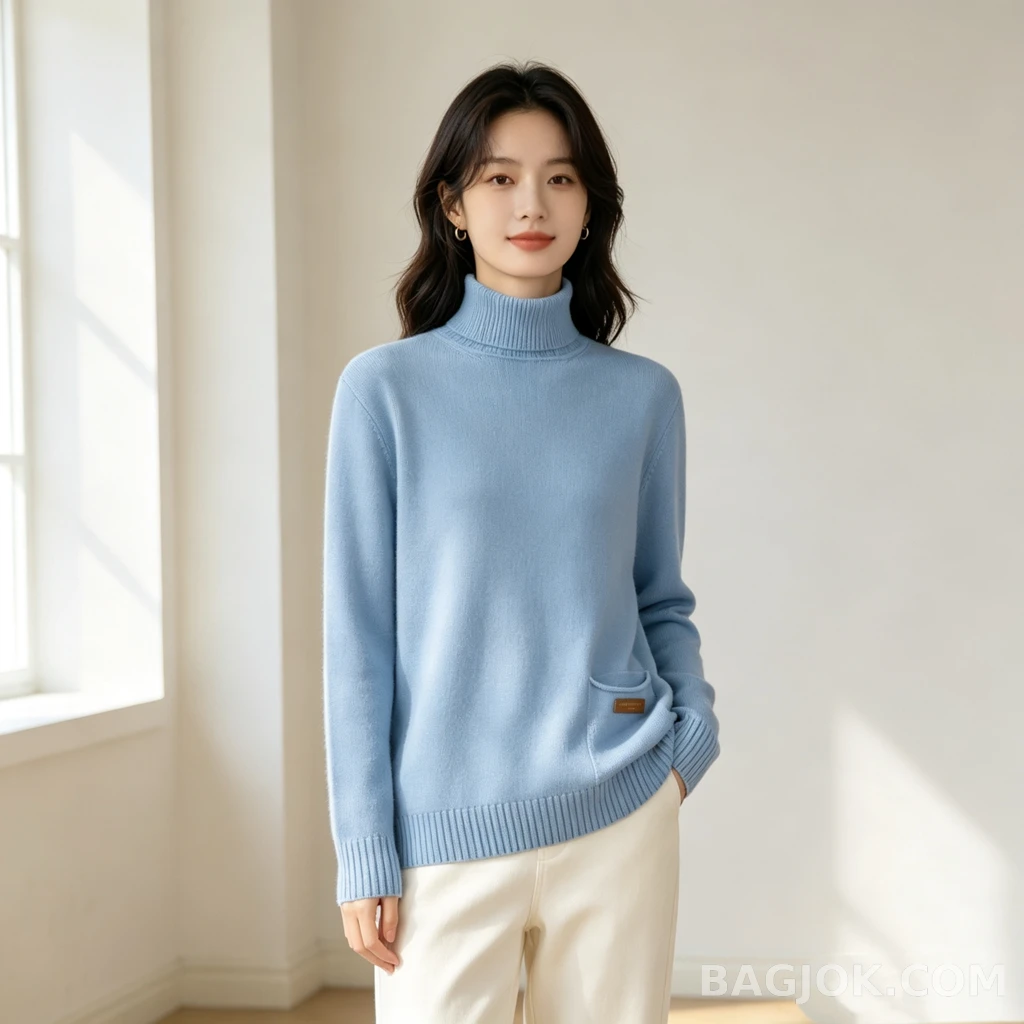 루이비통 루이비통 포켓 패치 터틀넥 니트 상세 이미지