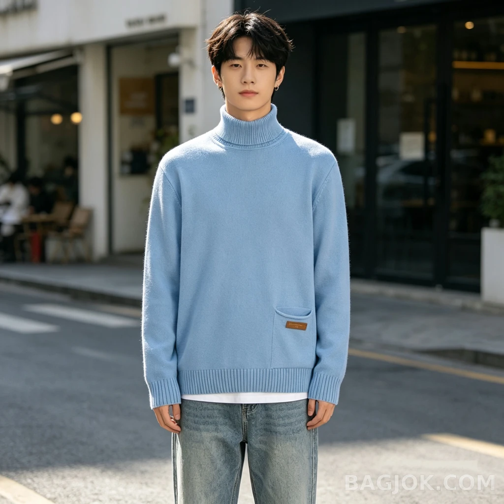 루이비통 루이비통 포켓 패치 터틀넥 니트 상세 이미지