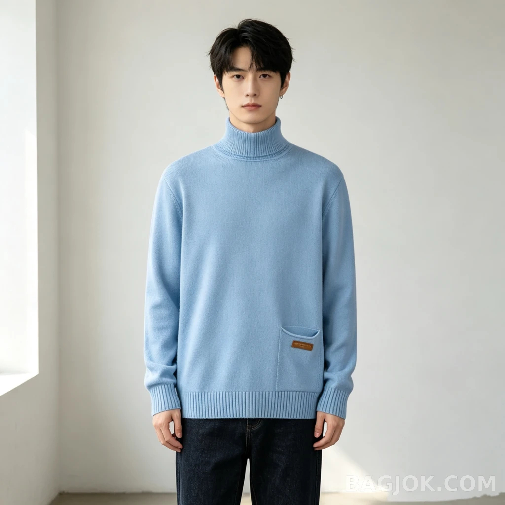 루이비통 루이비통 포켓 패치 터틀넥 니트 상세 이미지