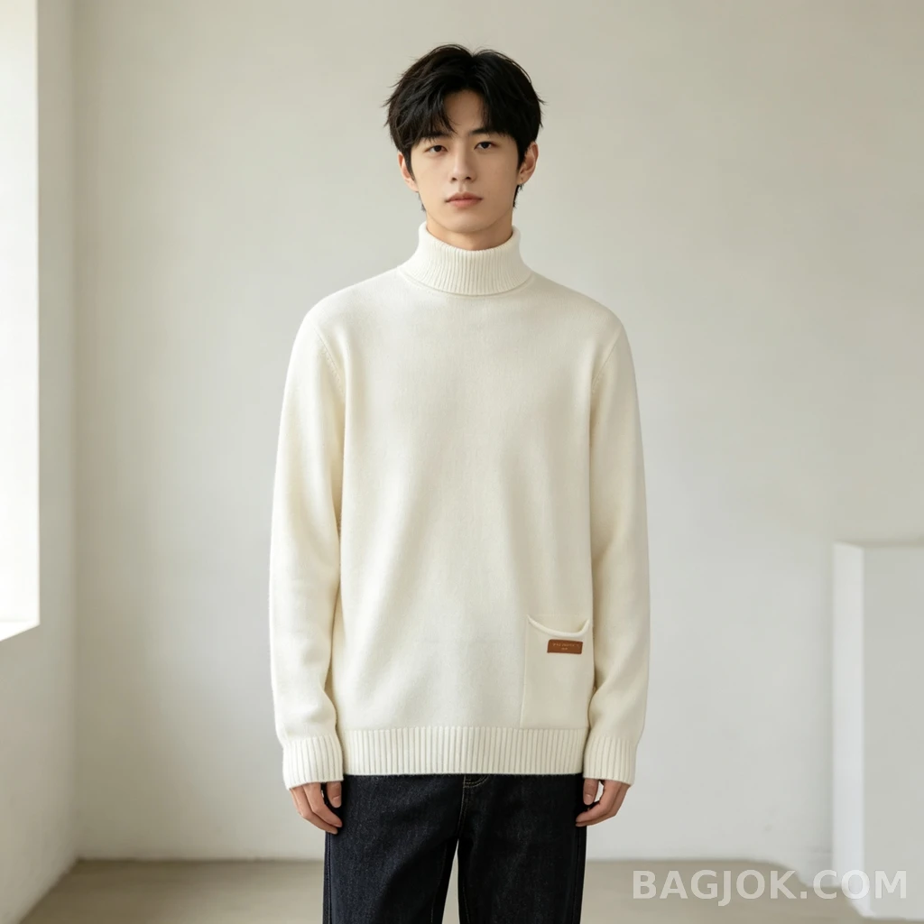 루이비통 루이비통 포켓 패치 터틀넥 니트 상세 이미지