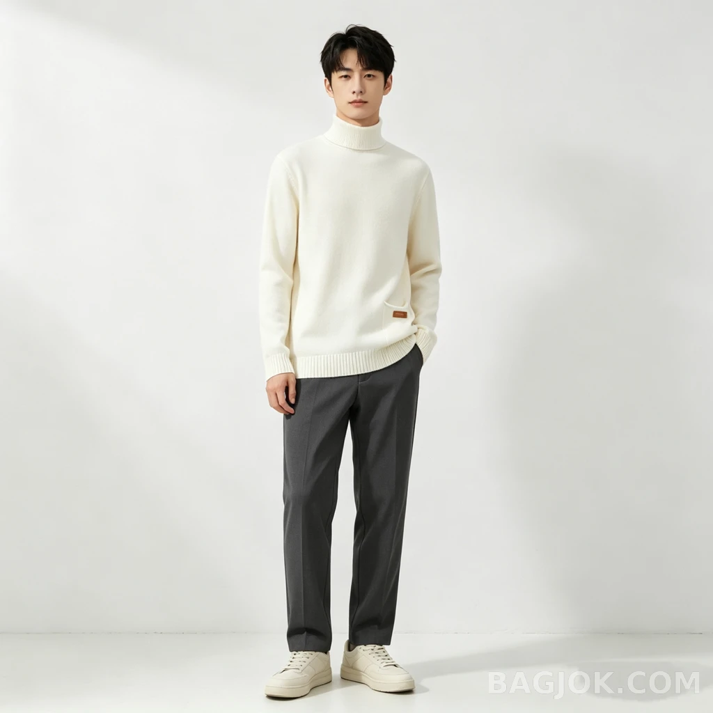 루이비통 루이비통 포켓 패치 터틀넥 니트 상세 이미지