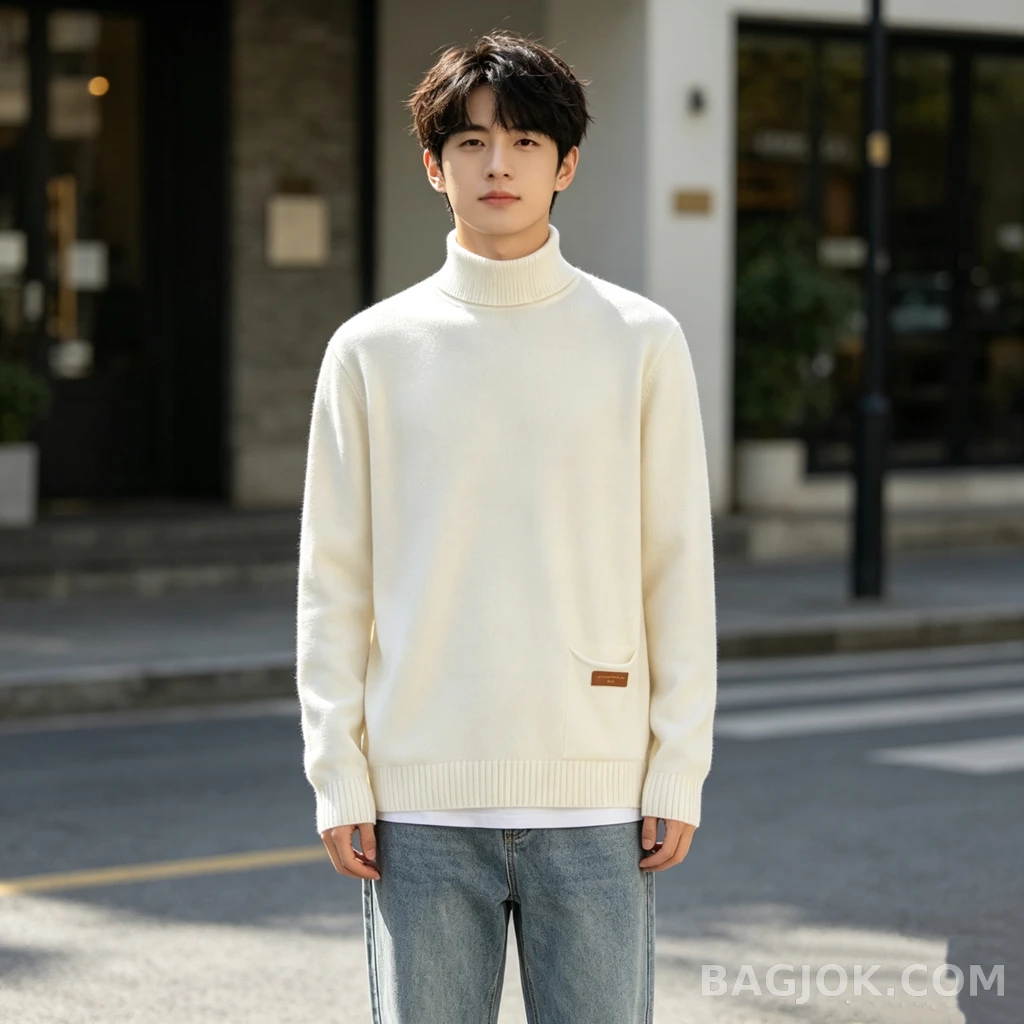 루이비통 루이비통 포켓 패치 터틀넥 니트 상세 이미지
