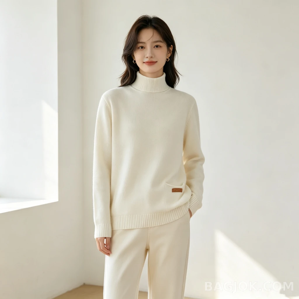 루이비통 루이비통 포켓 패치 터틀넥 니트 상세 이미지