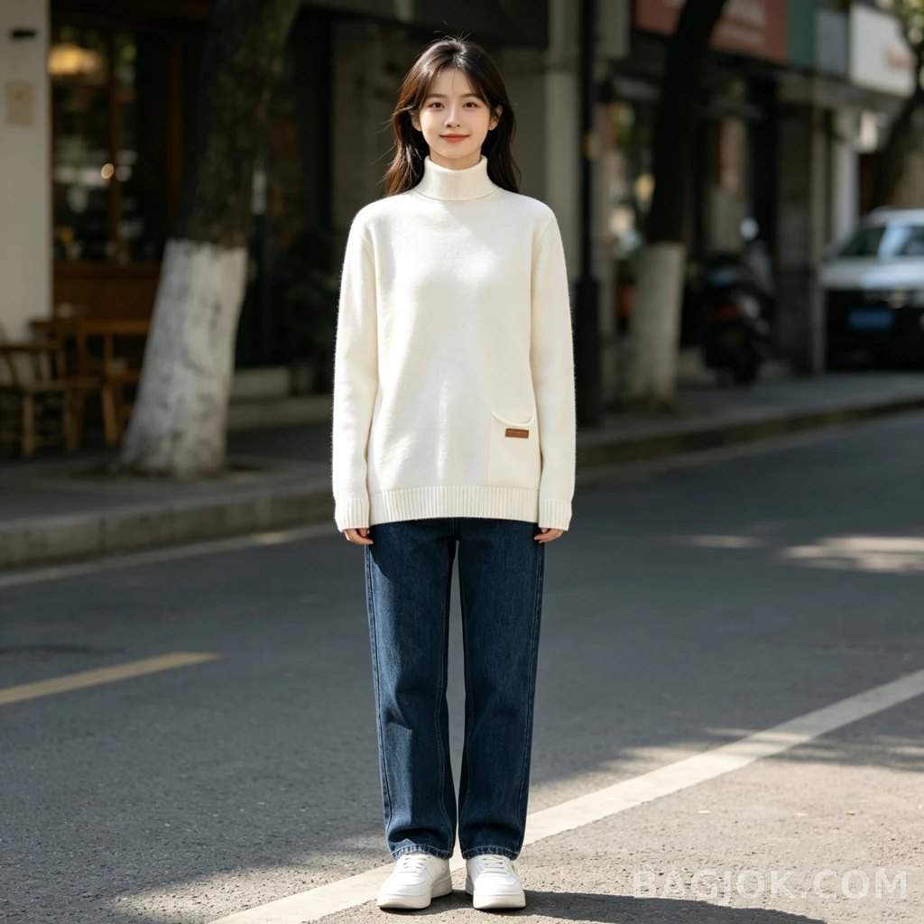 루이비통 루이비통 포켓 패치 터틀넥 니트 상세 이미지