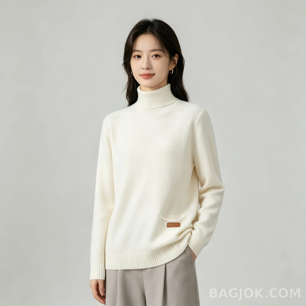 루이비통 루이비통 포켓 패치 터틀넥 니트 상세 이미지