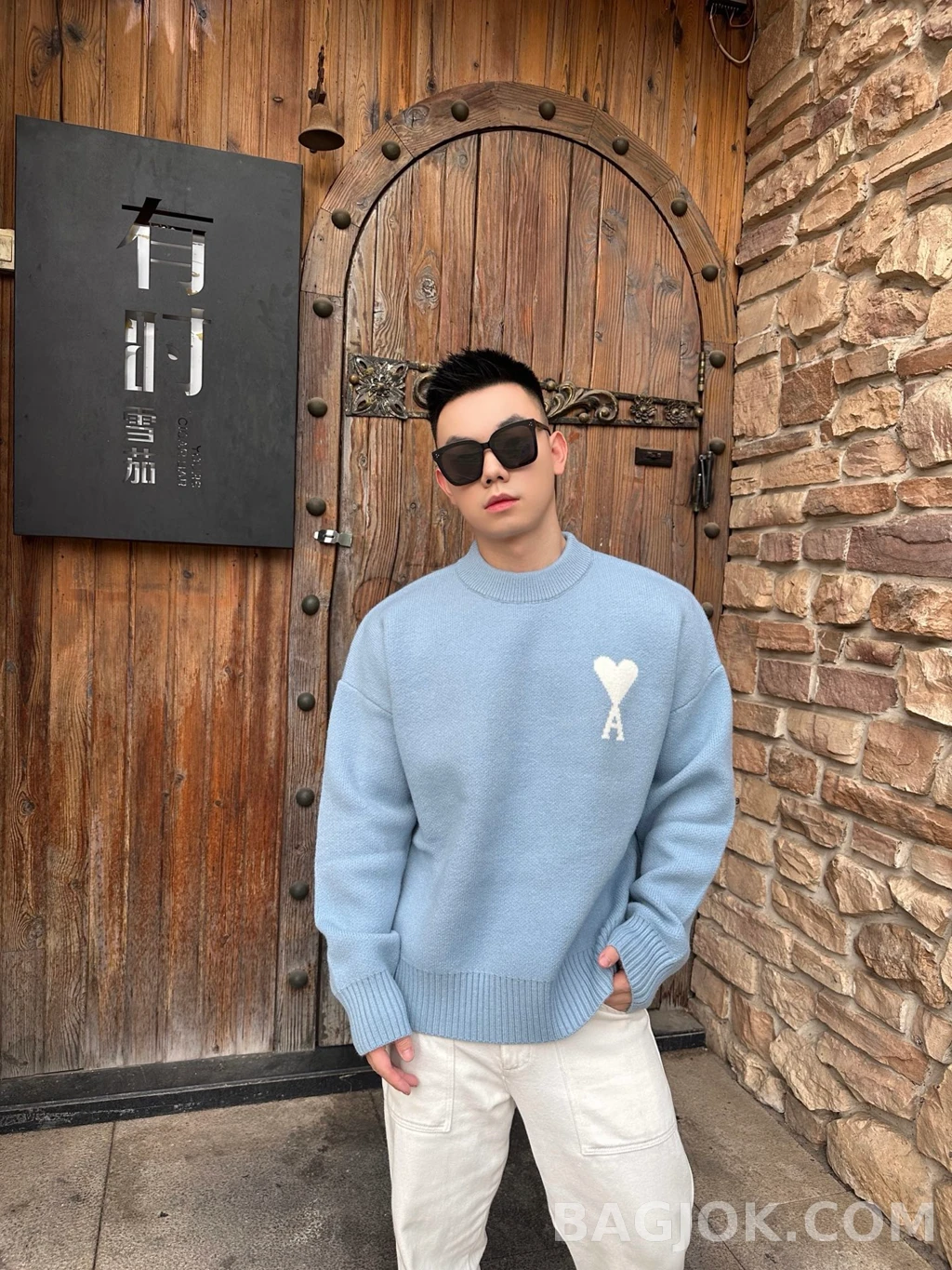 아미 아미 드 쾨르 니트 하트 자카드 니트 상세 이미지