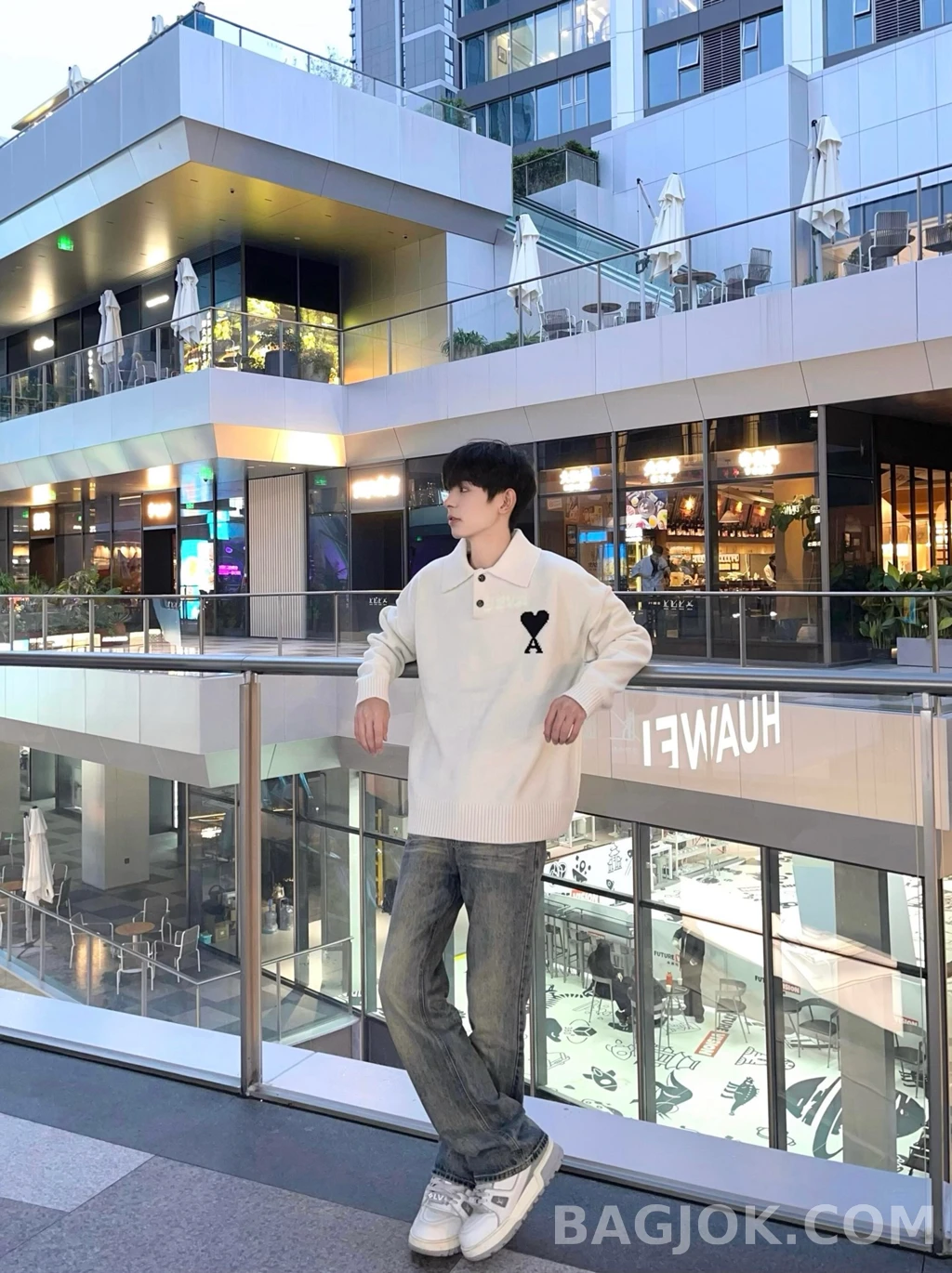 아미 아미 하트 로고 니트 폴로 상세 이미지