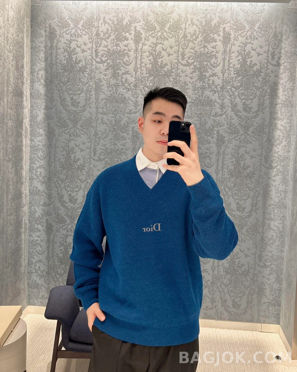 디올 디올 V넥 니트  상세 이미지