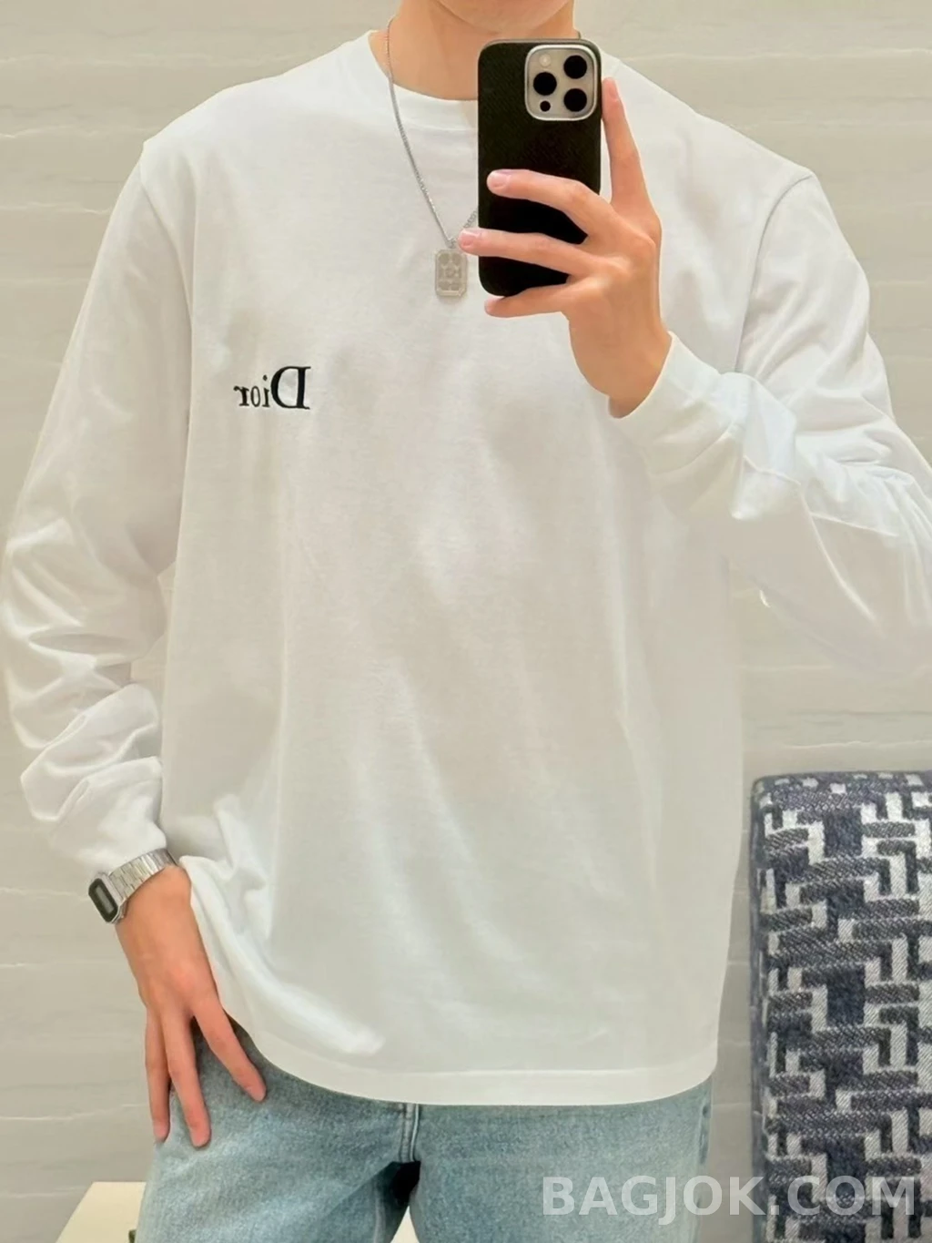 디올 디올 로고 긴팔티 상세 이미지