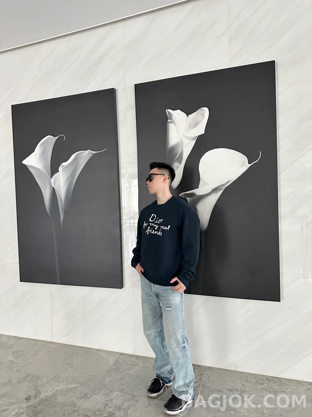 디올 디올 슬로건 니트 상세 이미지