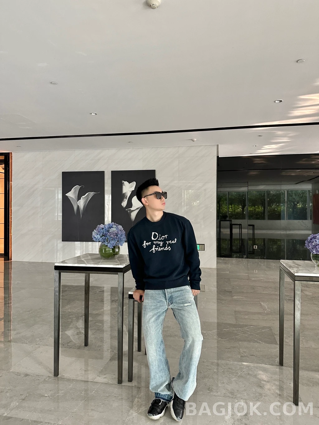 디올 디올 슬로건 니트 상세 이미지