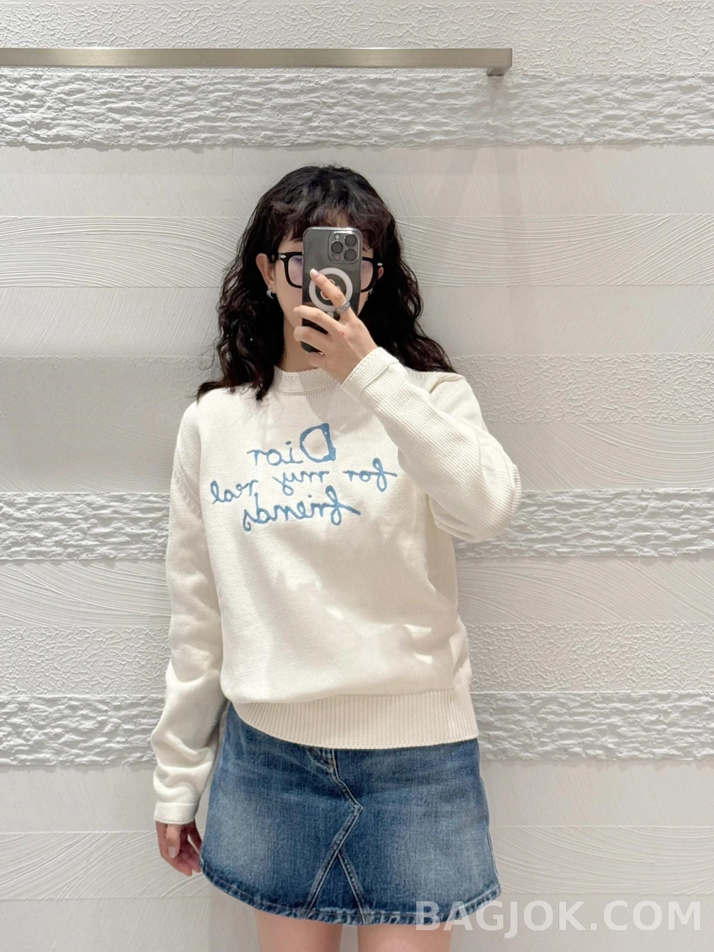 디올 디올 슬로건 니트 상세 이미지