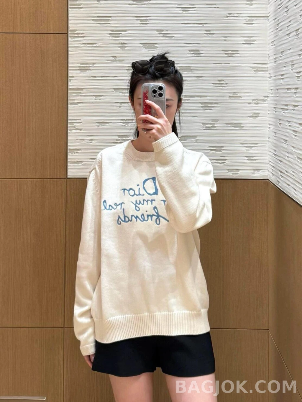 디올 디올 슬로건 니트 상세 이미지