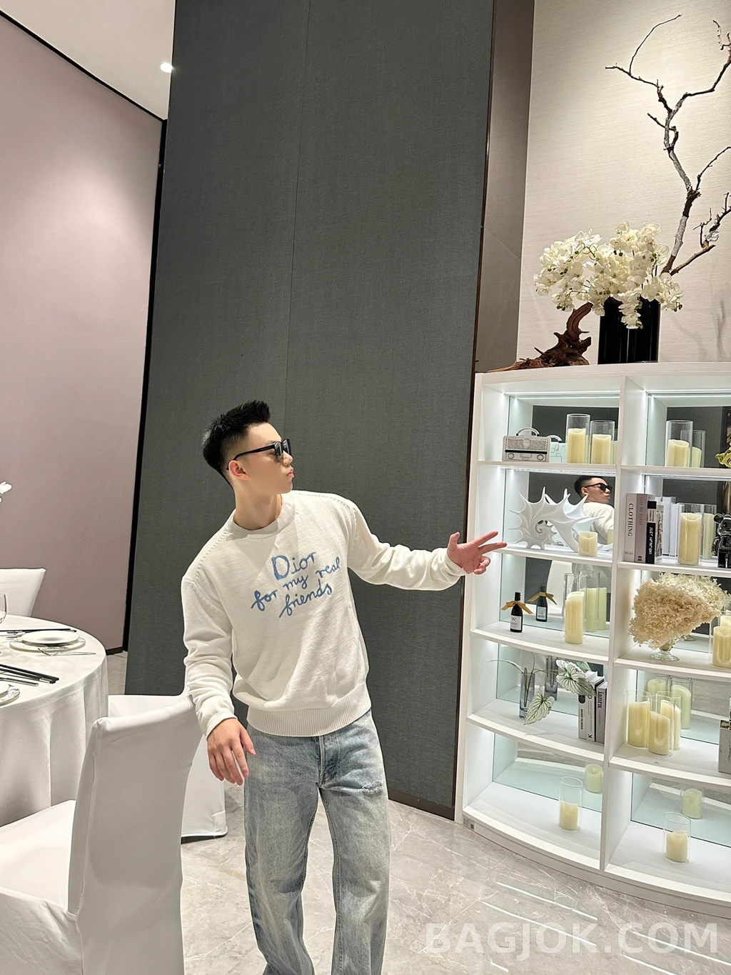 디올 디올 슬로건 니트 상세 이미지