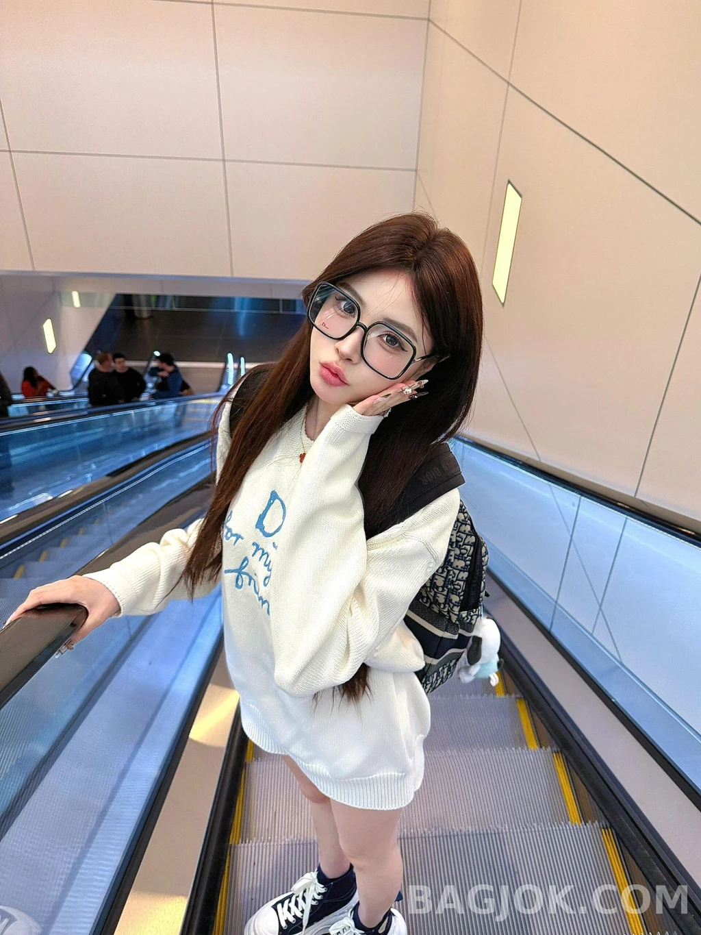 디올 디올 슬로건 니트 상세 이미지