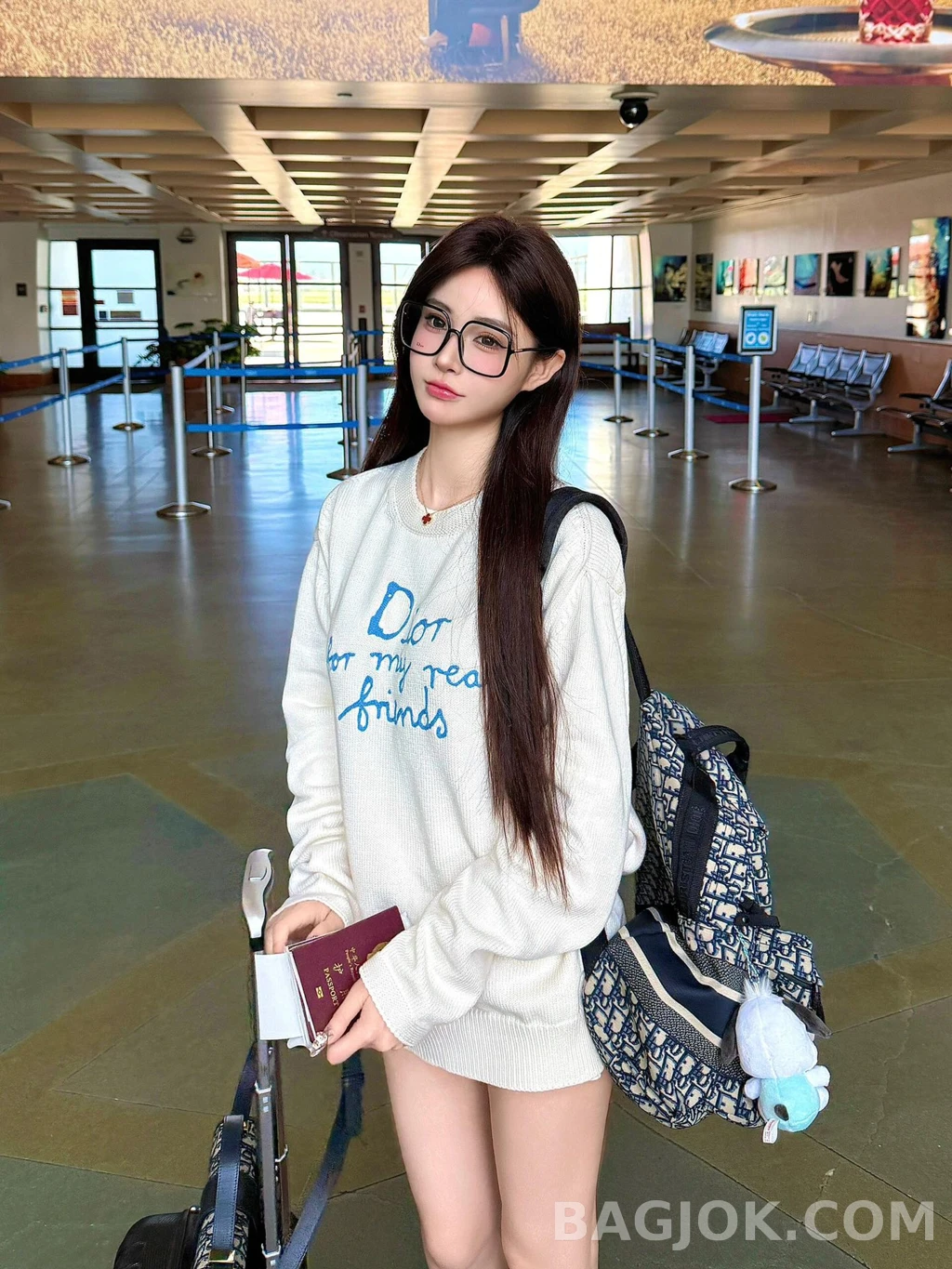 디올 디올 슬로건 니트 상세 이미지