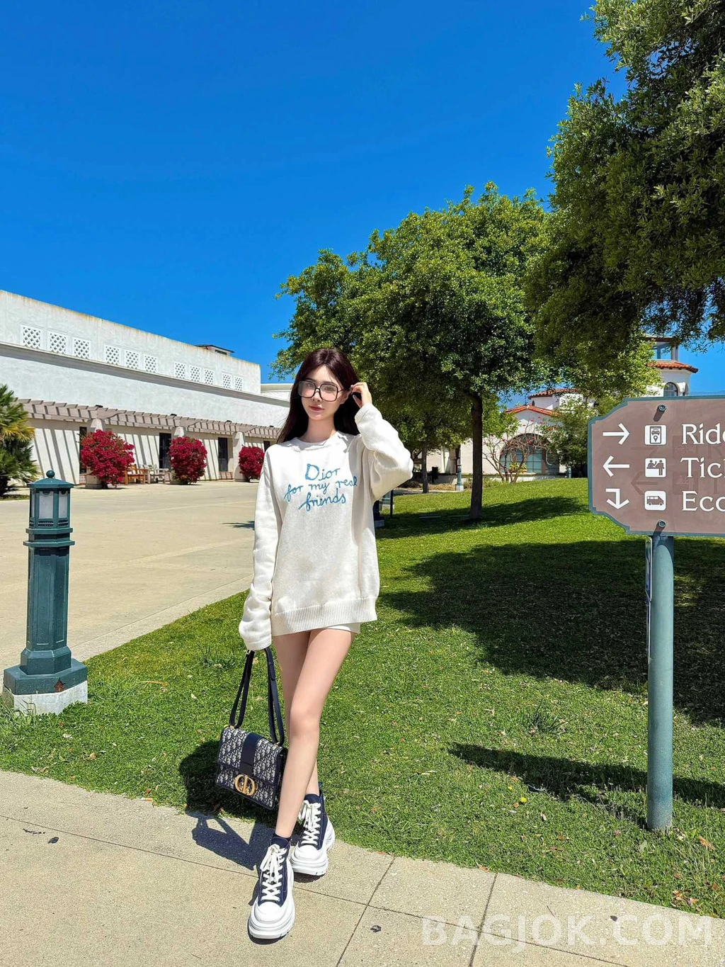 디올 디올 슬로건 니트 상세 이미지