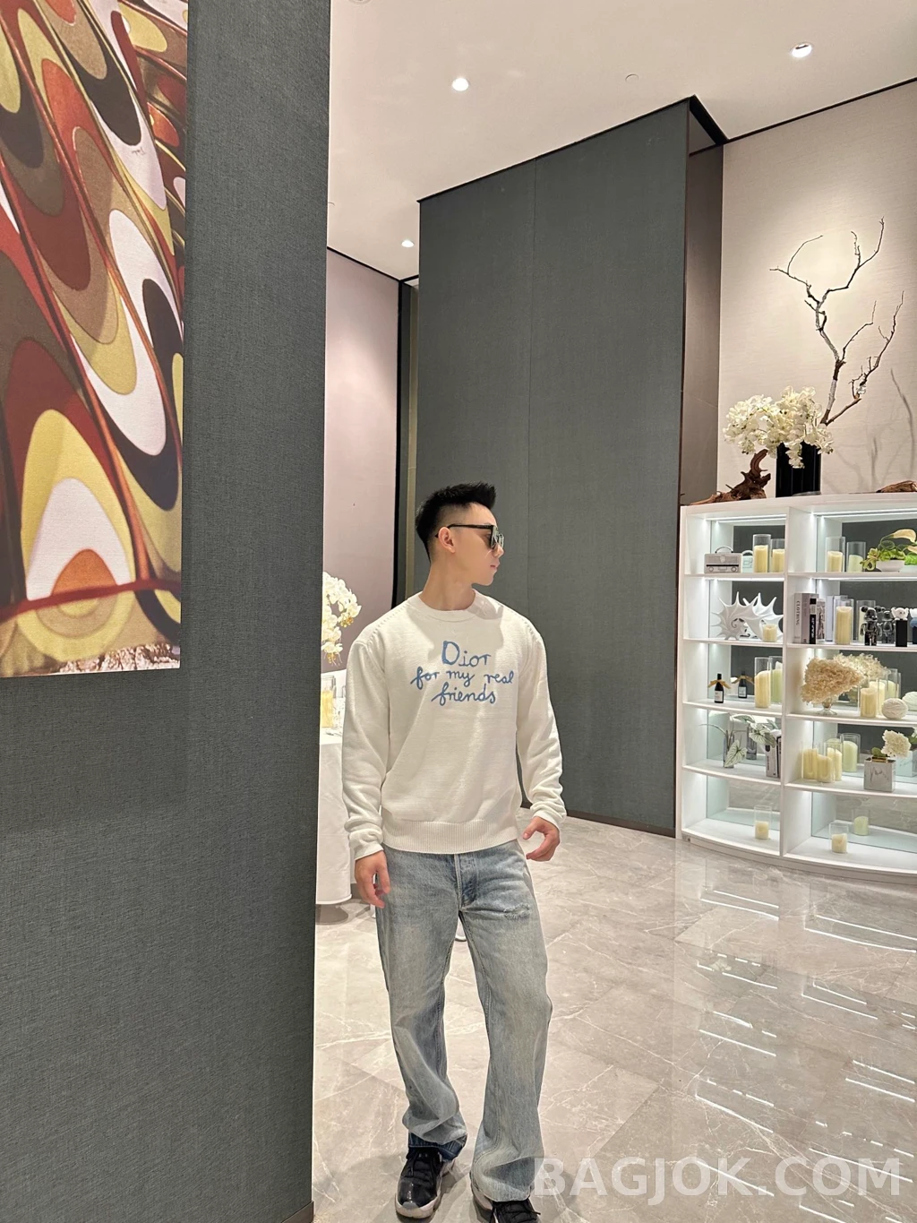 디올 디올 슬로건 니트 상세 이미지