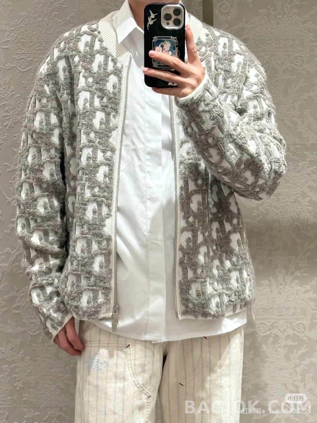 디올 디올 오블리크 집업 가디건 상세 이미지