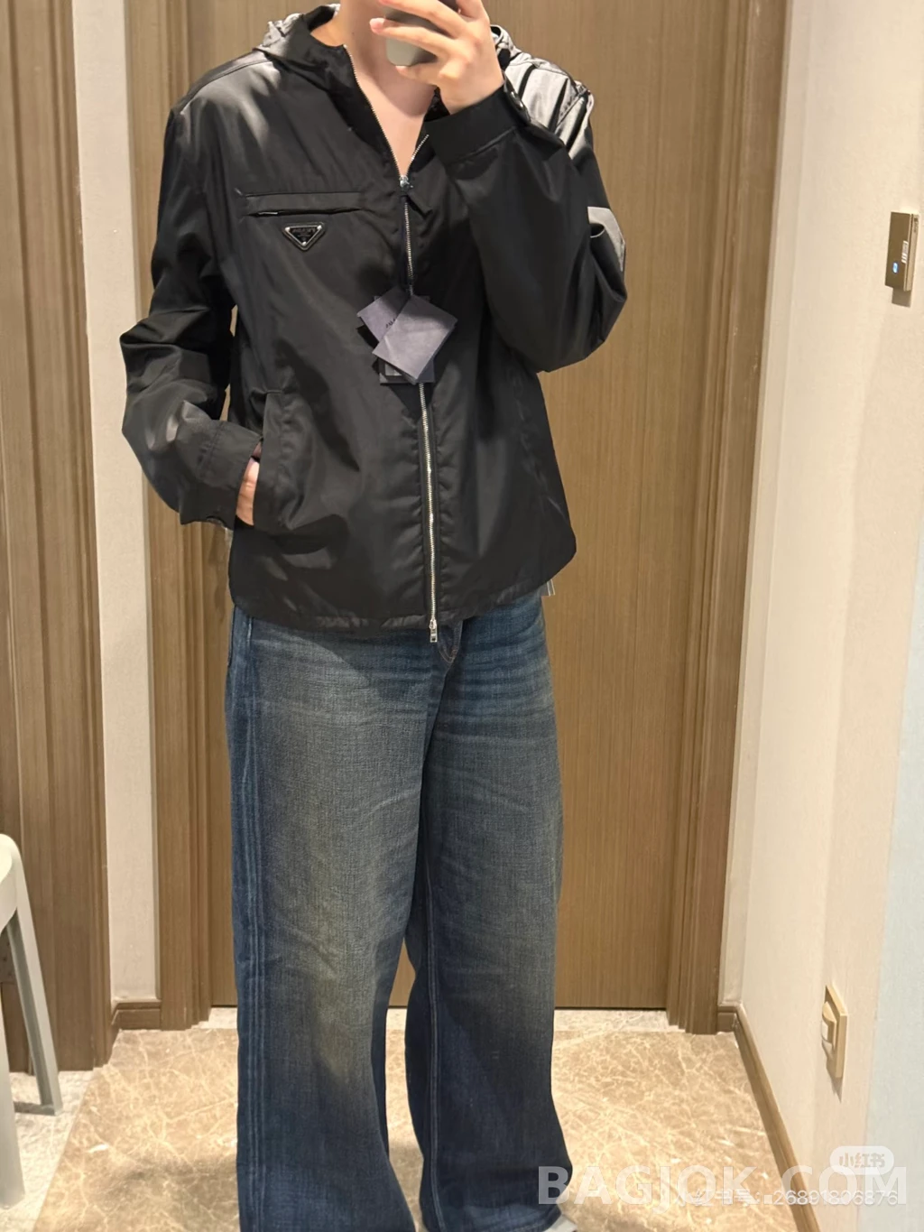 프라다 프라다 나일론 후드 재킷 상세 이미지