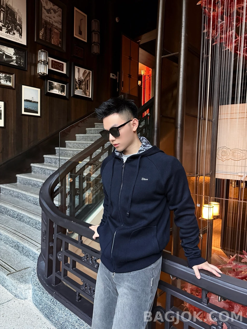디올 디올 오블리크 후드 집업 상세 이미지