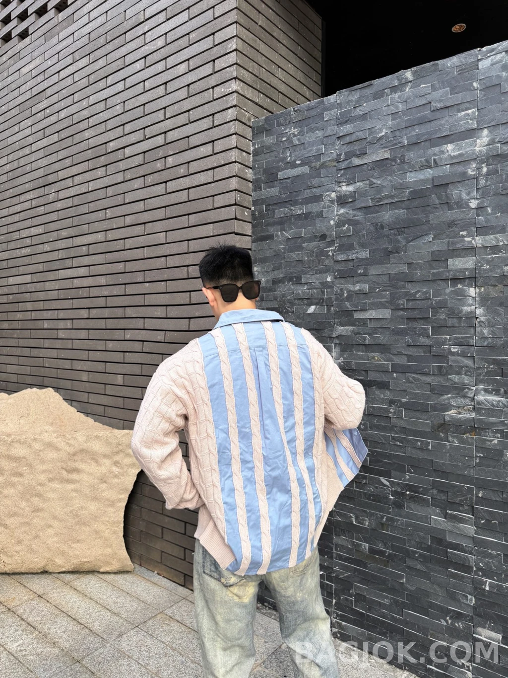 로에베 로에베 니트 콤비 셔츠 상세 이미지