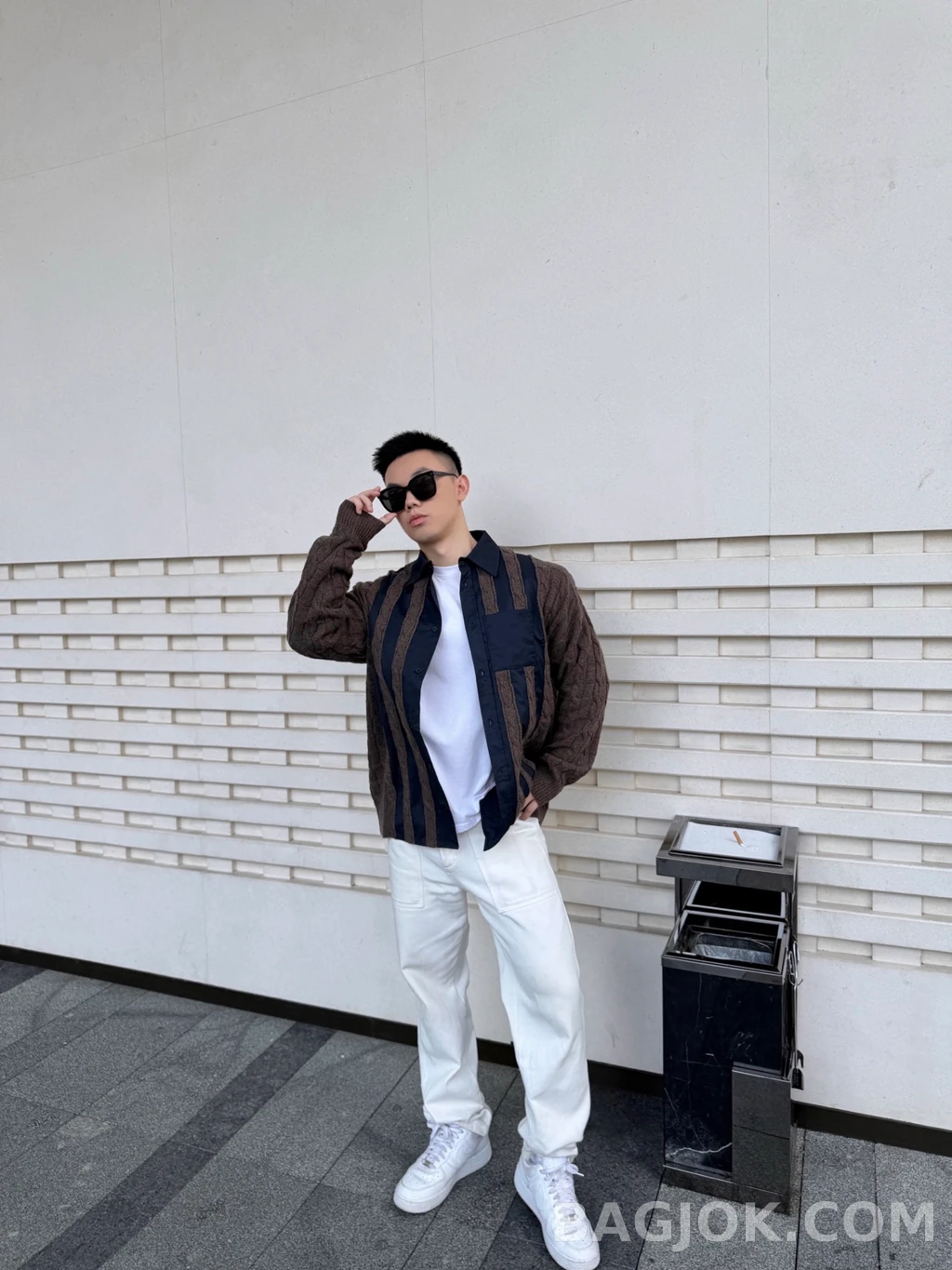 로에베 로에베 니트 콤비 셔츠 상세 이미지