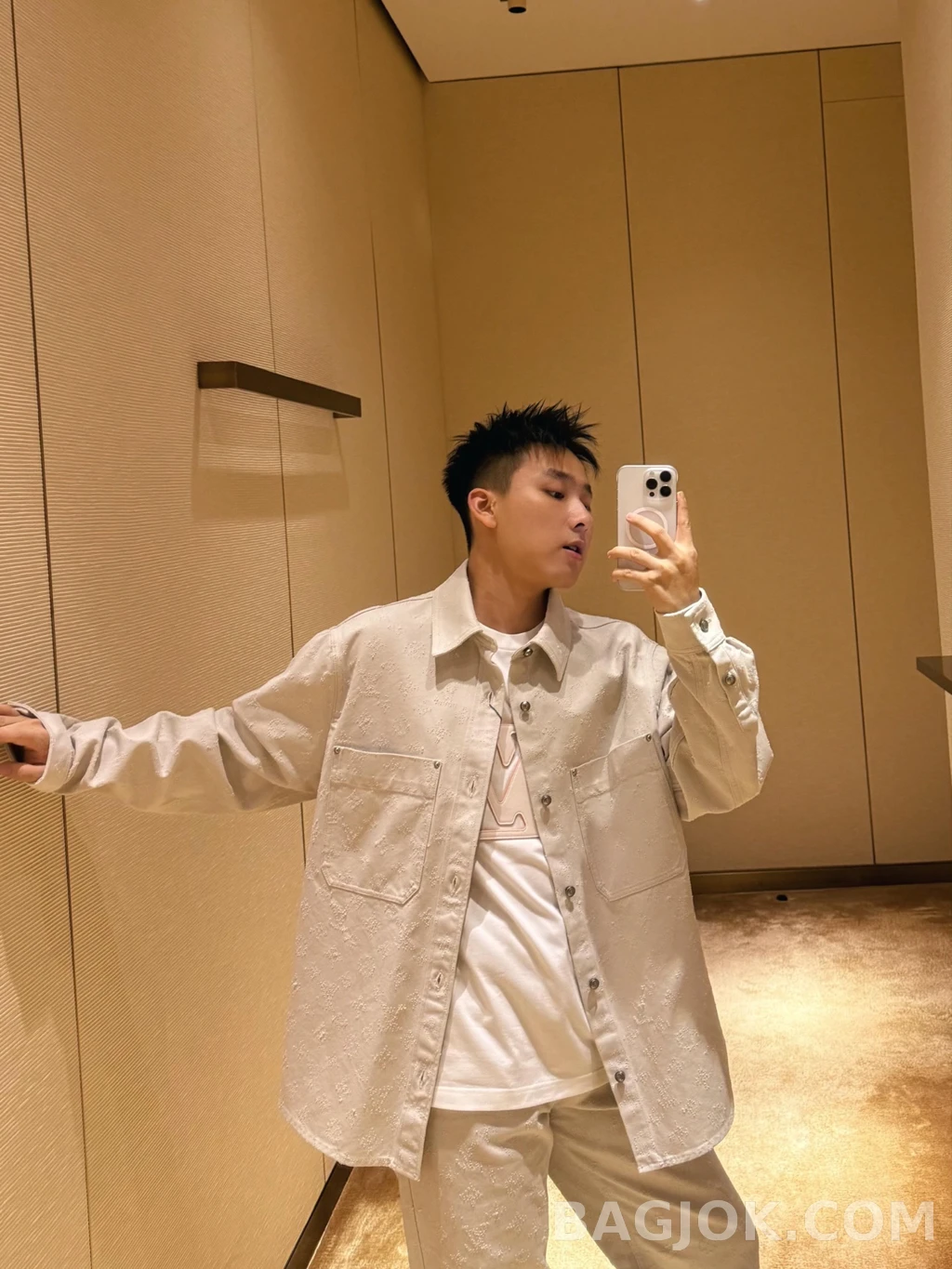 루이비통 루이비통 모노그램 데님 셔츠 상세 이미지