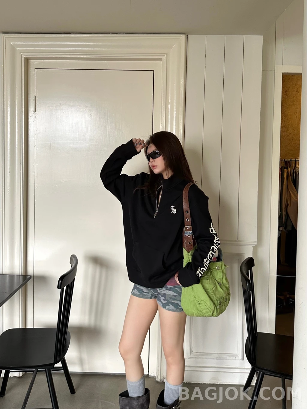 크롬하츠 크롬하츠 CH 하프집업 맨투맨 상세 이미지