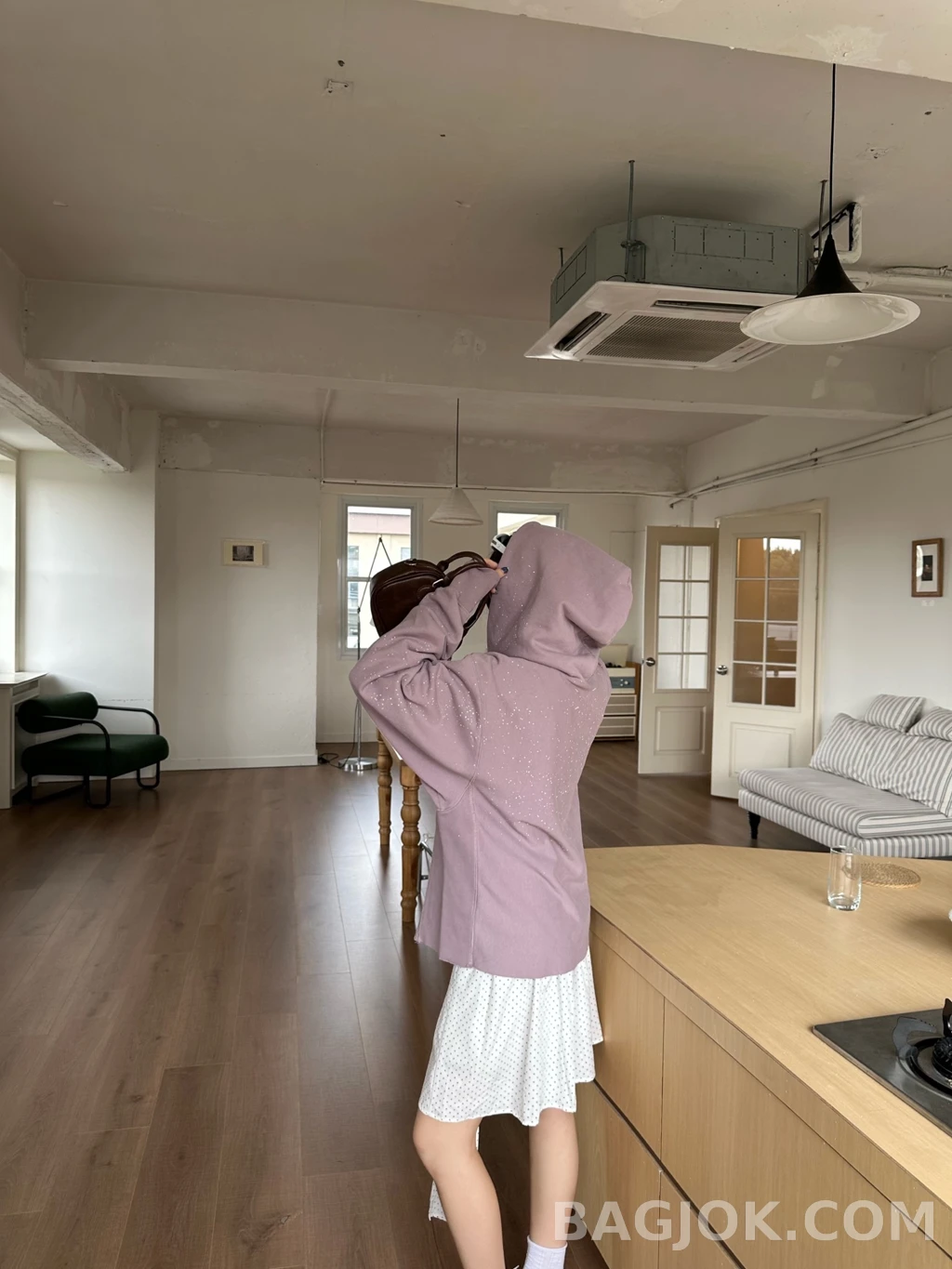 메종 마르지엘라 메종마르지엘라 페인트 스플래터 후드 상세 이미지