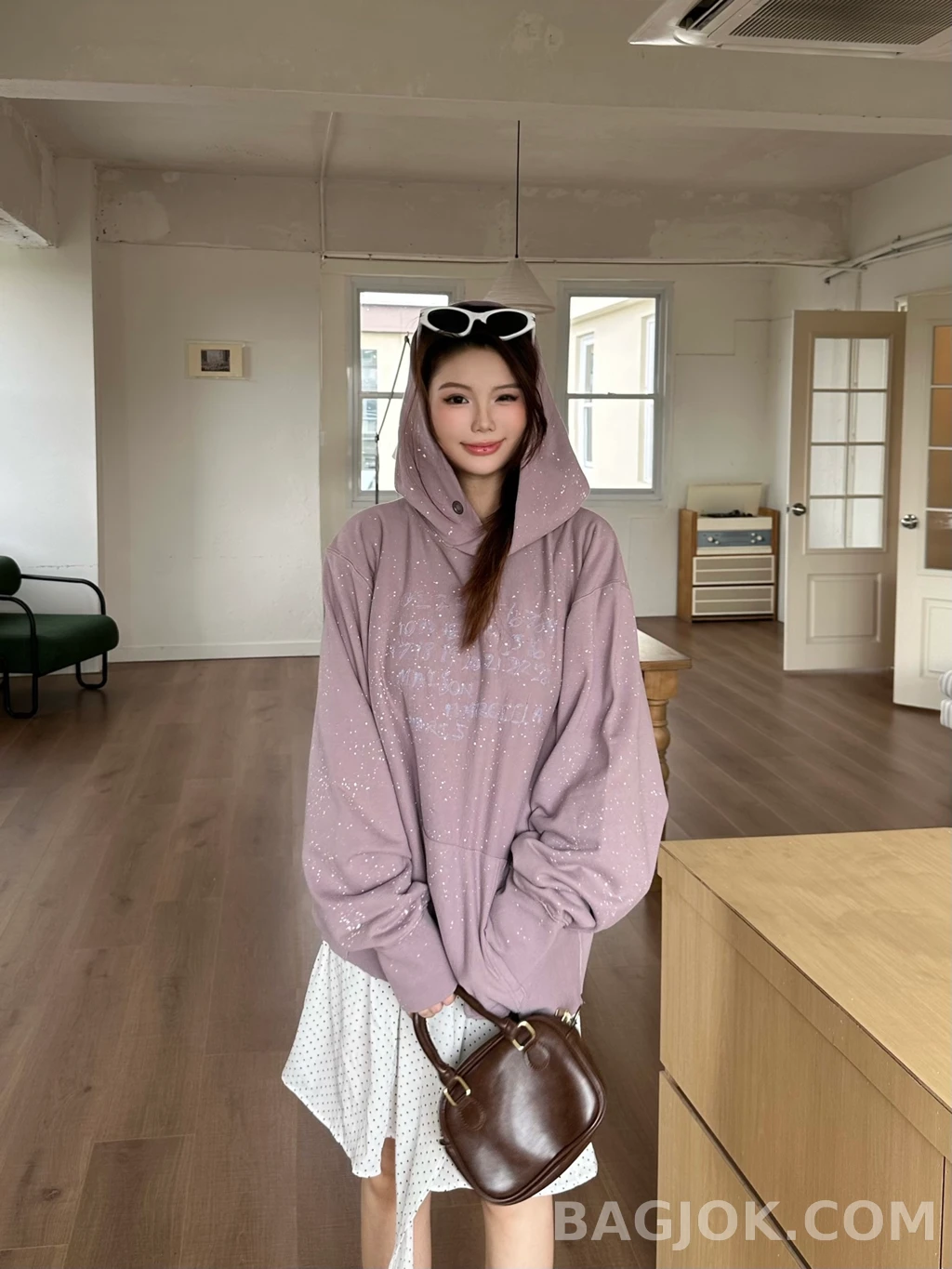 메종 마르지엘라 메종마르지엘라 페인트 스플래터 후드 상세 이미지