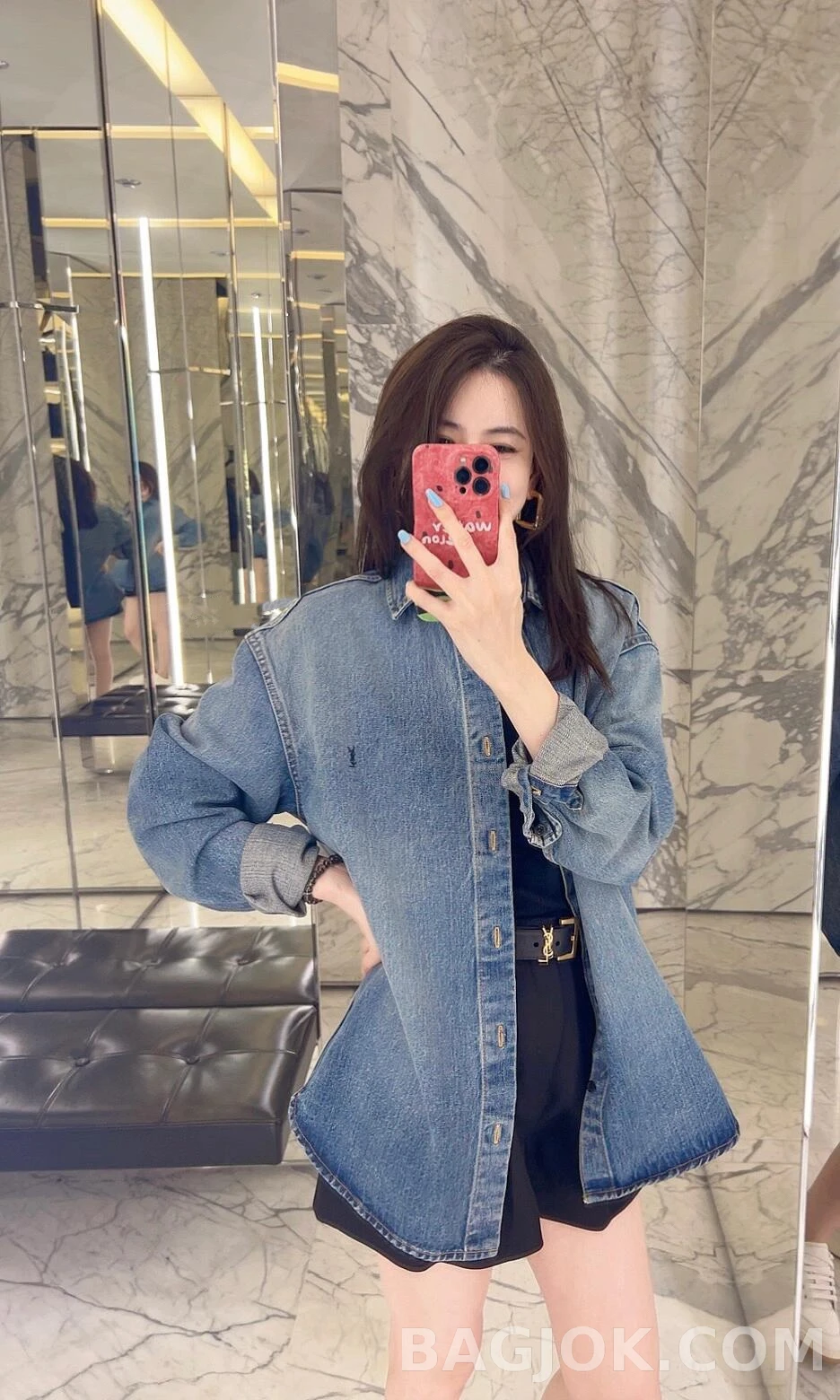 생로랑 생로랑 데님 셔츠 상세 이미지