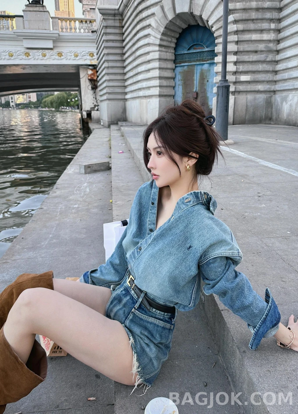 생로랑 생로랑 데님 셔츠 상세 이미지