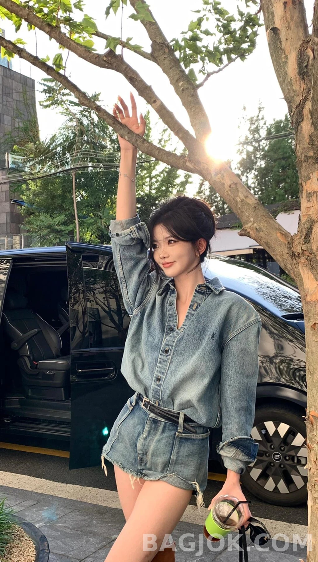 생로랑 생로랑 데님 셔츠 상세 이미지