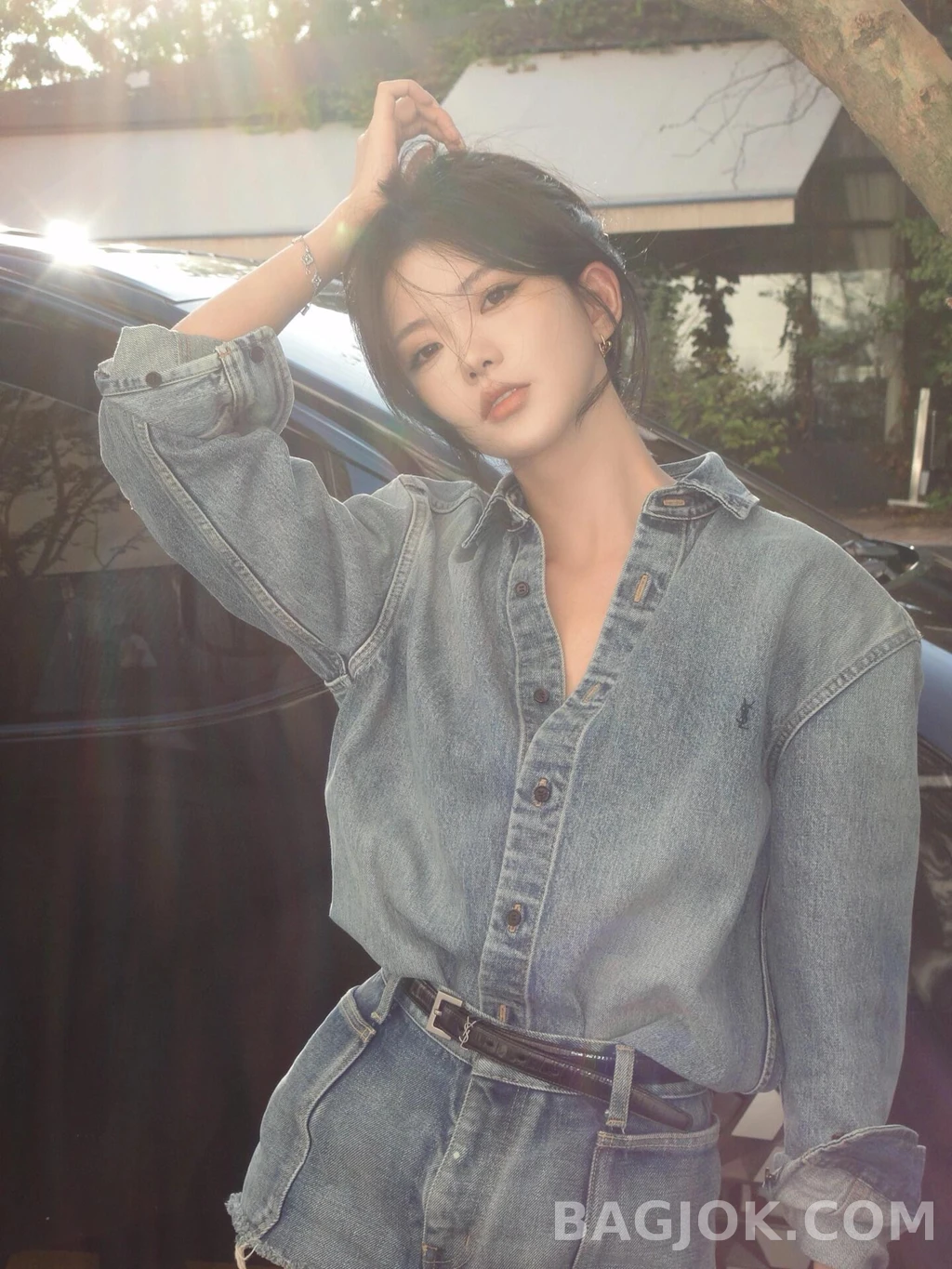 생로랑 생로랑 데님 셔츠 상세 이미지