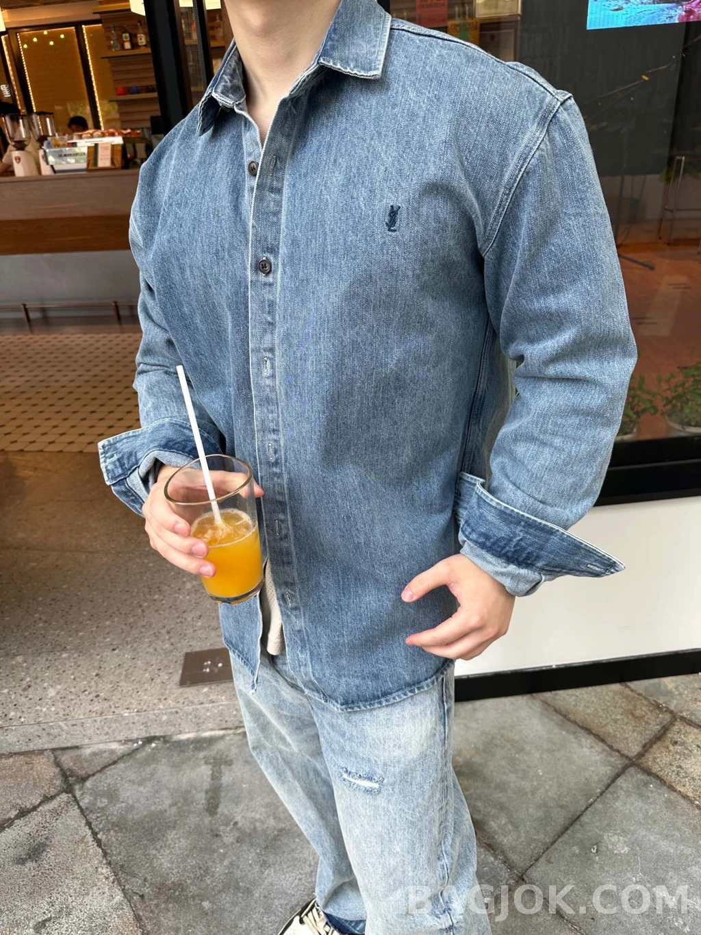 생로랑 생로랑 데님 셔츠 상세 이미지