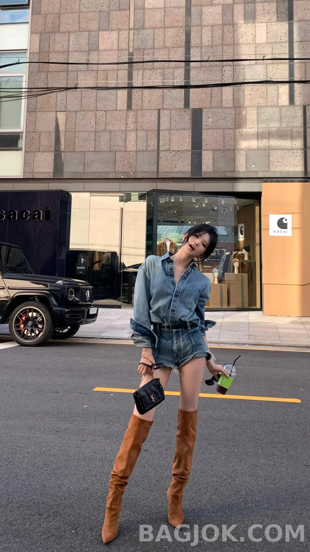 생로랑 생로랑 데님 셔츠 상세 이미지
